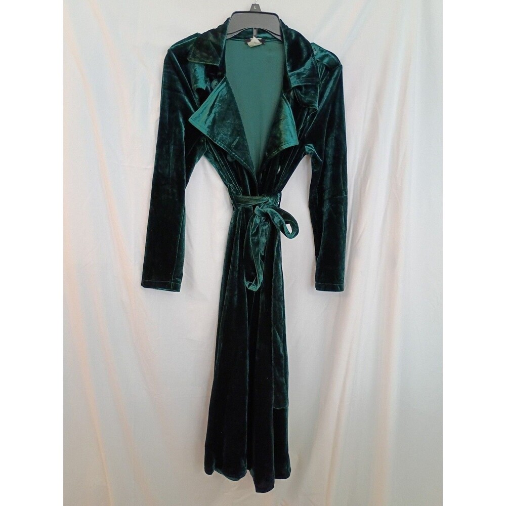 TA Los Angeles Green Velvet Trench - Witchy - Dark Feminine - Statement piece